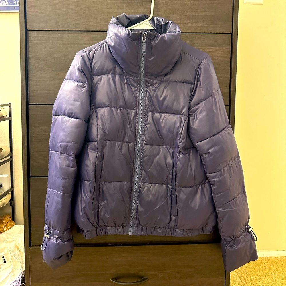 LOFT Puffer Coat- purple